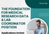 The Foundation for Medical Research Data & Lab Coordinator Position – Applications Invited FMR Mumbai Data