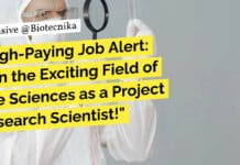 "High-Paying Job Alert: Join the Exciting Field of Life Sciences as a Project Research Scientist!"
