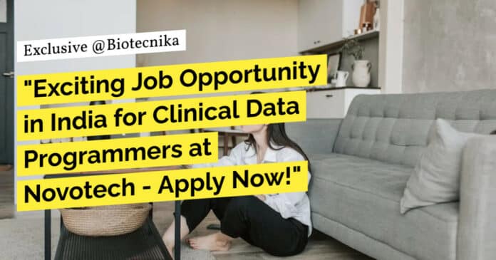 BSc Life Science Clinical Data Programmer Job Opening at Novotech