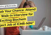"Grab Your Chance: Attend the Walk-In Interview for an Exciting Biochem Project Job at ICMR-NIN!"