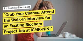 "Grab Your Chance: Attend the Walk-In Interview for an Exciting Biochem Project Job at ICMR-NIN!"