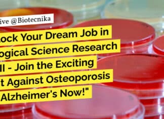 "Unlock Your Dream Job in Biological Science Research at NII - Join the Exciting Fight Against Osteoporosis and Alzheimer's Now!"