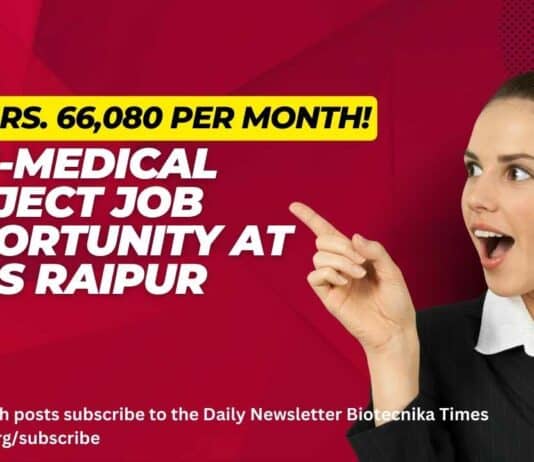 AIIMS Raipur Non-Medical Project Job