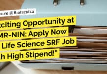 "Exciting Opportunity at ICMR-NIN: Apply Now for Life Science SRF Job with High Stipend!"