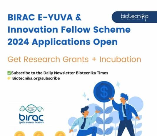 BIRAC E-YUVA & Innovation Fellow