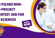 BITS Pilani Hiring Life Sciences