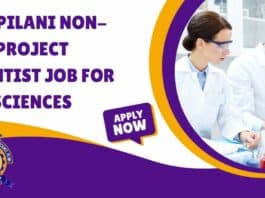BITS Pilani Hiring Life Sciences