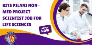 BITS Pilani Hiring Life Sciences