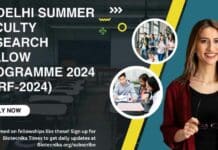 IIT Delhi SFRF-2024 Summer Faculty