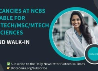 10 Vacancies at NCBS Available for BSc/BTech/MSc/MTech Life Sciences, Attend Walk-In NCBS Life Science Vacancies