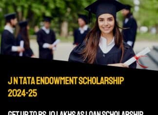 J N Tata Endowment Scholarship 2024-25