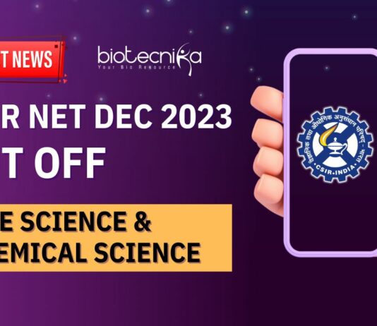 CSIR NET Dec 2023 Cut off