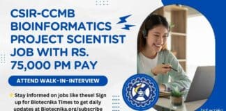 CSIR-CCMB Bioinformatics Project Scientist Job