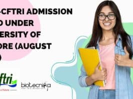CSIR-CFTRI Admission – PhD Under University of Mysore (August 2024)