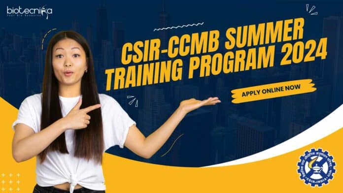 CSIR-CCMB Summer Training Program 2024