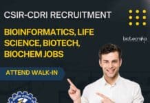 CSIR-CDRI Bioinformatics Vacancies