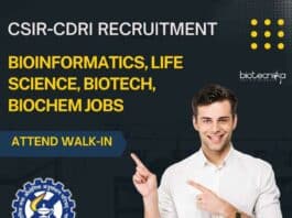CSIR-CDRI Bioinformatics Vacancies