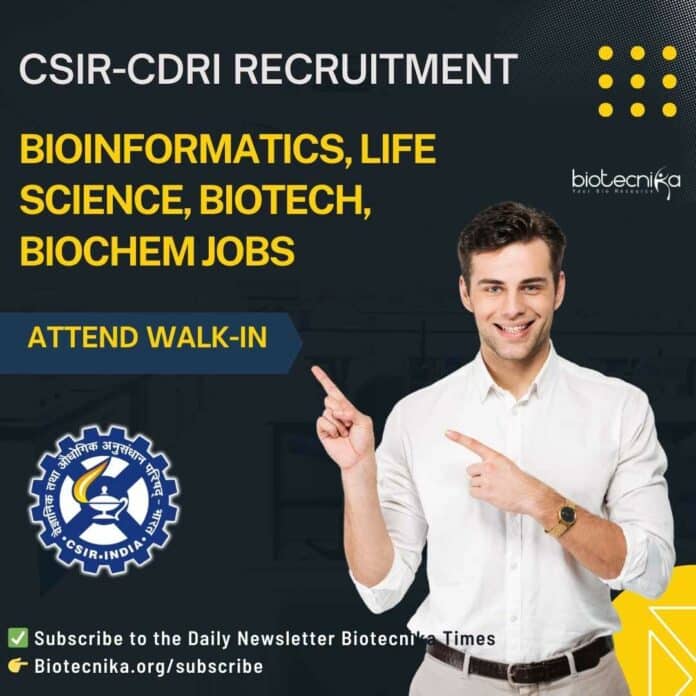 CSIR-CDRI Bioinformatics Vacancies