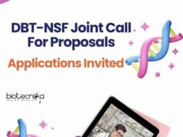 DBT-NSF Joint Call For Proposals