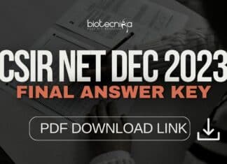Download CSIR NET Dec 2023 Final Answer key.