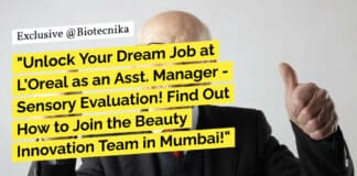 "Unlock Your Dream Job at L'Oreal as an Asst. Manager - Sensory Evaluation! Find Out How to Join the Beauty Innovation Team in Mumbai!"