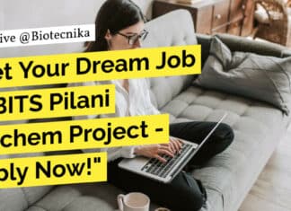 "Get Your Dream Job at BITS Pilani Biochem Project - Apply Now!"