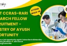 Govt CCRAS-RARI Research Fellow Recruitment – Ministry of AYUSH Opportunity Govt CCRAS-RARI Research Fellow Recruitment - Ministry of AYUSH Opportunity
