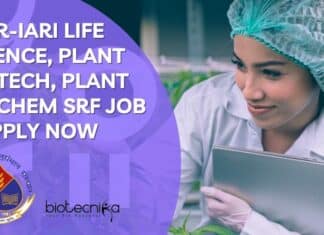 ICAR-IARI Life Science, Plant Biotech, Plant Biochem SRF Job – Apply Now ICAR-IARI Life Science
