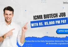 ICMR Biotech Job