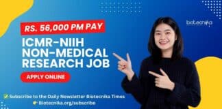 ICMR-NIIH Non-Medical Research Job