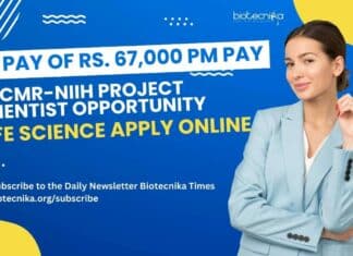 ICMR-NIIH Project Scientist Vacancy