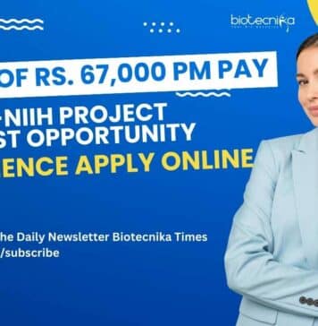 ICMR-NIIH Project Scientist Vacancy