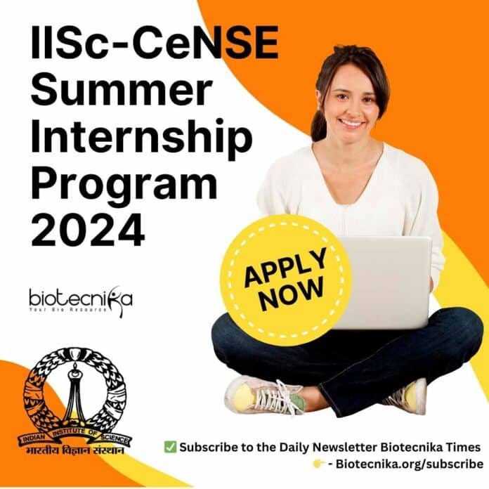 IISc-CeNSE Summer Internship 2024