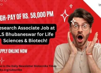 ILS Bhubaneswar Biotechnology Vacancy