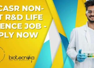 JNCASR Non-NET R&D Life Science Job - Apply Now