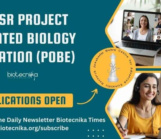 JNCASR POBE 2024 Applications