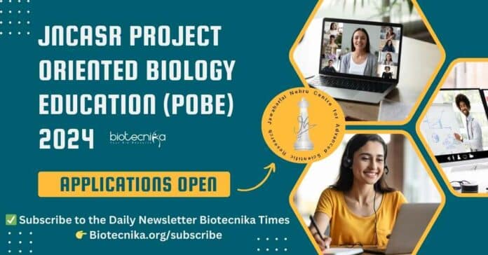 JNCASR POBE 2024 Applications