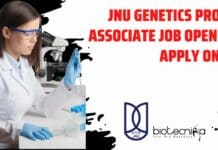 JNU Genetics Project Associate