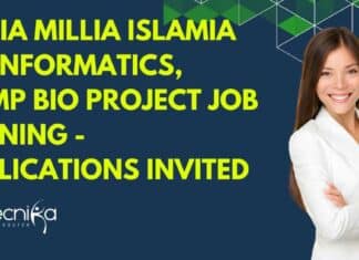 Jamia Millia Islamia Bioinformatics, Comp Bio Project Job Opening – Applications Invited Jamia Millia Islamia Bioinformatics