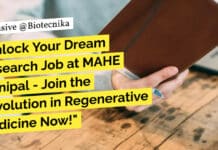 "Unlock Your Dream Research Job at MAHE Manipal - Join the Revolution in Regenerative Medicine Now!"