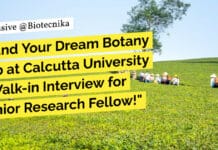 "Land Your Dream Botany Job at Calcutta University - Walk-in Interview for Junior Research Fellow!"
