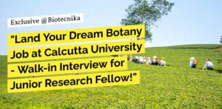 "Land Your Dream Botany Job at Calcutta University - Walk-in Interview for Junior Research Fellow!"