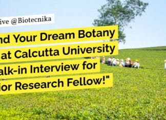 Land Your Dream Botany Job at Calcutta University – Walk-in Interview for Junior Research Fellow! "Land Your Dream Botany Job at Calcutta University - Walk-in Interview for Junior Research Fellow!"