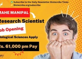 MAHE Manipal Research Scientist