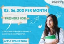 Freshers Life Science Vacancies