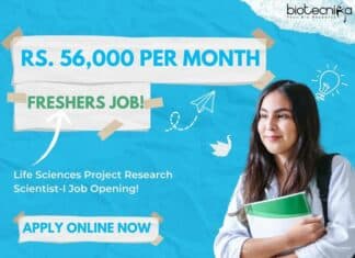 Freshers Life Science Vacancies