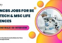 NCBS Life Sciences Associate Jobs