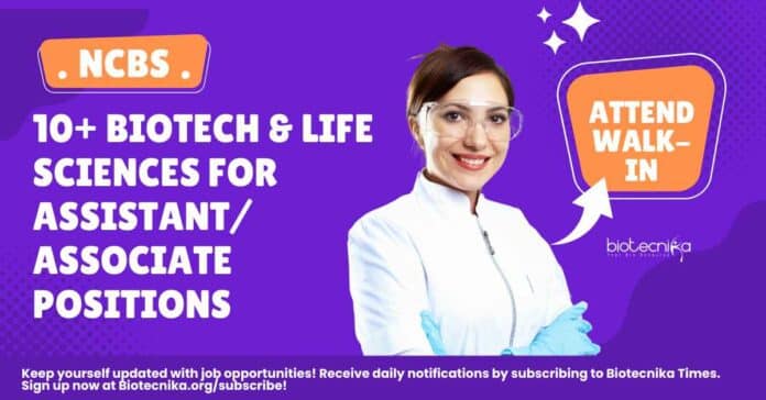 NCBS Biotech Jobs 2024