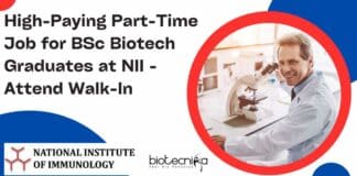 BSc Biotech Project NII Job