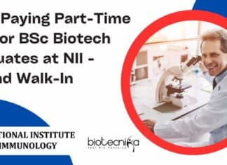 BSc Biotech Project NII Job